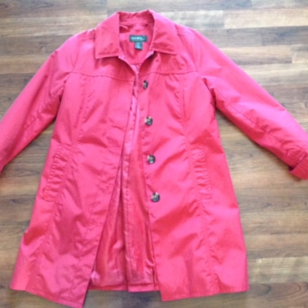 Eddie Bauer Red Rain Coat
